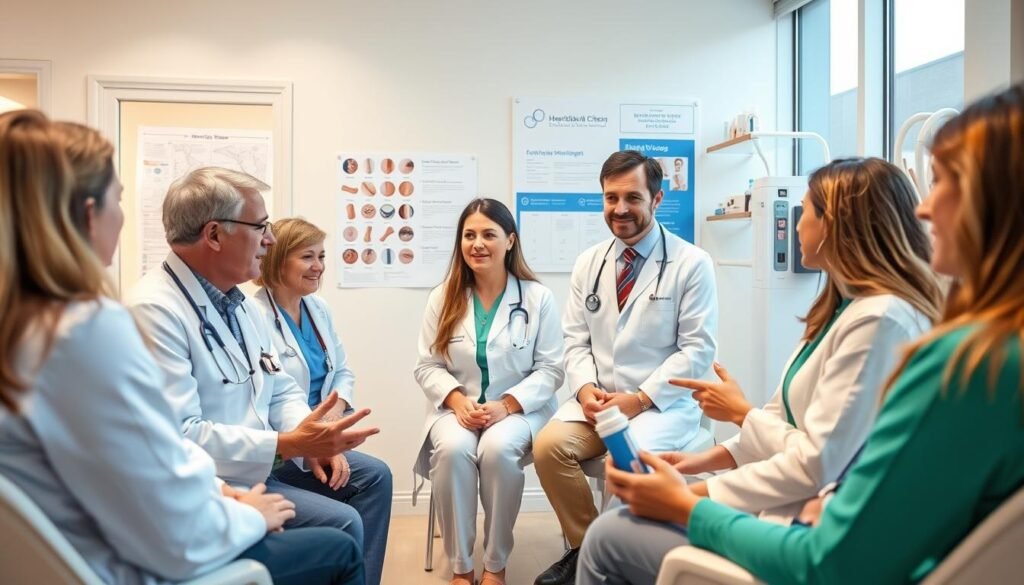 Healthcare professionals in eczema management