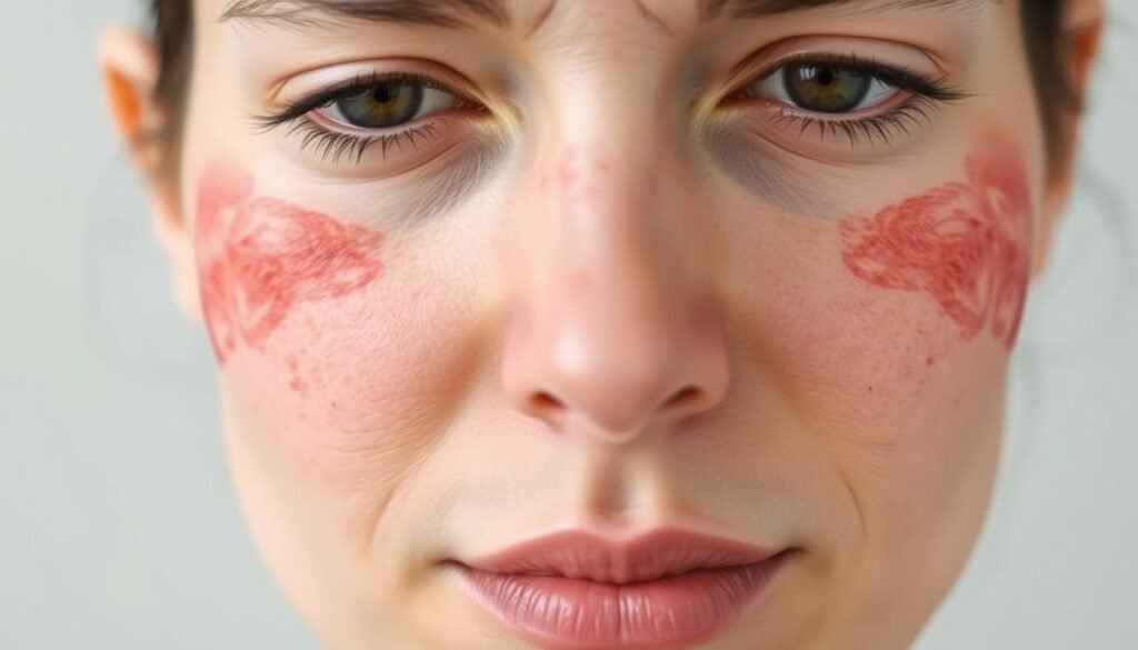 stress eczema on face